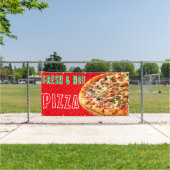 Banderoles Pizza frais et chaud Cheesy Pepperoni Advert (Insitu)
