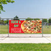 Banderoles Pizza frais et chaud Cheesy Pepperoni Advert (Insitu)