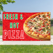 Banderoles Pizza frais et chaud Cheesy Pepperoni Advert (Dehors)