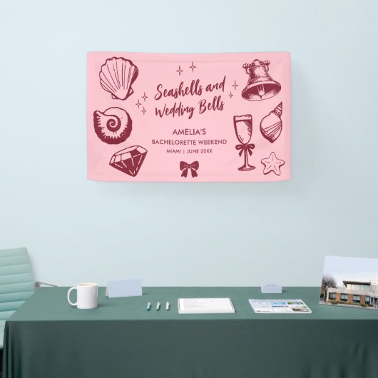 Banderoles Plage Bachelorette Fête Coquillages Mariages (Salon professionnel)