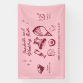 Banderoles Plage Bachelorette Fête Coquillages Mariages (Verticale)