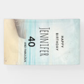 Banderoles Plage côtière Scène 40e anniversaire (Horizontal)