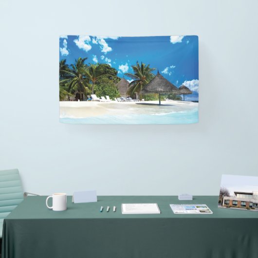 Banderoles Plage exotique (Salon professionnel)