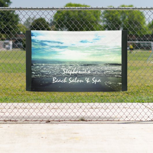 Banderoles Plage Océan Artistique Élégant Tropical Salon Spa (En situation)