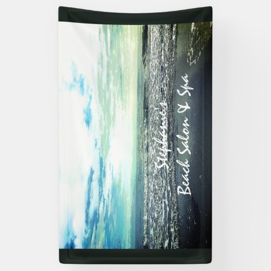 Banderoles Plage Océan Artistique Élégant Tropical Salon Spa (Vertical)