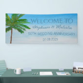 Banderoles Plage tropicale 50e anniversaire de Mariage d'été (Salon professionnel)