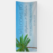 Banderoles Plage tropicale 50e anniversaire de Mariage d'été (Vertical)