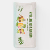 Banderoles Plage tropicale Luau Pineapple Anniversaire (Verticale)