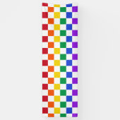 Banderoles Plaid Checkered d'arc-en-ciel coloré (Vertical)