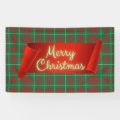 Banderoles Plaid vert et rouge (Horizontal)