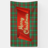 Banderoles Plaid vert et rouge (Vertical)