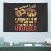 Banderoles Plan de retraite Ukulele Drôle (Salon professionnel)