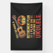 Banderoles Plan de retraite Ukulele Drôle (Verticale)