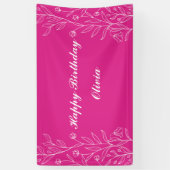 Banderoles Planche d'anniversaire florale simple et élégante (Vertical)