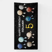 Banderoles Planètes et l'Anniversaire de enfant du système so (Verticale)