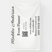 Banderoles Planificateur d'événements ajouter un nom Code QR  (Vertical)