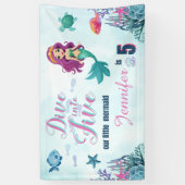 Banderoles Plongez dans cinq filles de sirènes violettes 5e a (Vertical)