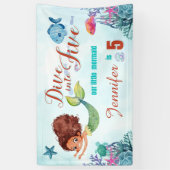 Banderoles Plongez dans cinq sirènes Brown 5e fille anniversa (Vertical)