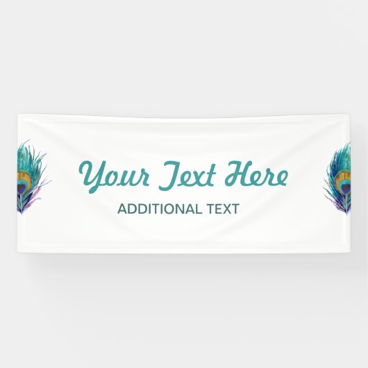 Banderoles Plume de paon (Horizontal)