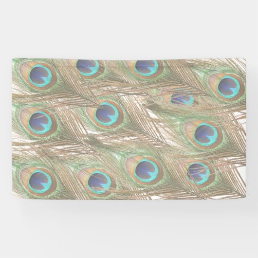 Banderoles Plumes de paon (Horizontal)