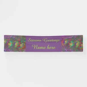 Banderoles Plumes Peacock Tinsel de Noël Personnalisées