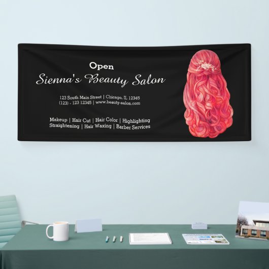 Banderoles Poils longs | Coiffeuse | Coiffeur | Salon (Salon professionnel)