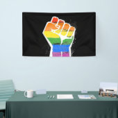 Banderoles Poing d'arc-en-ciel (Salon professionnel)