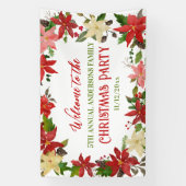 Banderoles Poinsettia Famille de Noël (Verticale)