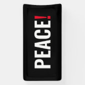 Banderoles Point d'exclamation de paix noir blanc rouge anti- (Verticale)