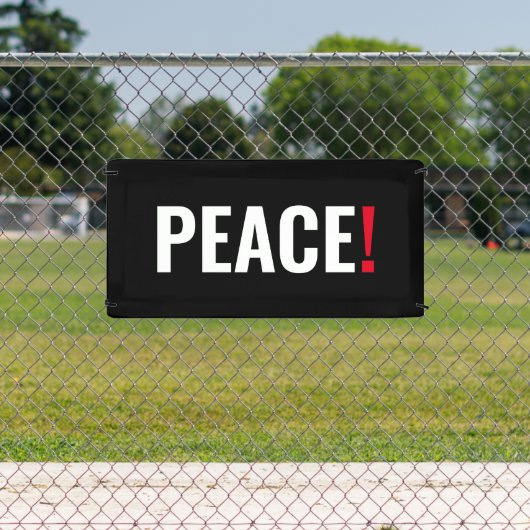 Banderoles Point d'exclamation de paix noir blanc rouge anti- (Insitu)