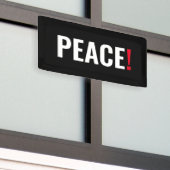 Banderoles Point d'exclamation de paix noir blanc rouge anti- (Bâtiment extérieur)