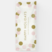 Banderoles Points de Confetti festive PInk et Gold Joyeuses f (Vertical)