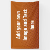 Banderoles Points Motif rouge orange foncé + vos idées (Vertical)