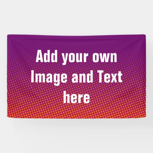 Banderoles Points Motif violet orange rouge + vos idées (Horizontal)