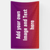 Banderoles Points Motif violet orange rouge + vos idées (Vertical)