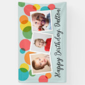 Banderoles Pois Boys Photo fête d'anniversaire (Vertical)