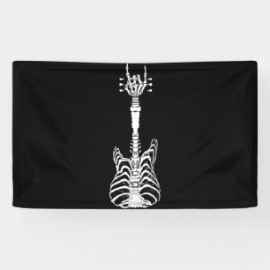 Banderoles Poison de Rock & Roll Skeleton Guitar Music Lover