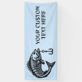 Banderoles Poisson texte personnalisé (Vertical)