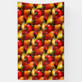 Banderoles Poivrons rouges et jaunes (Vertical)