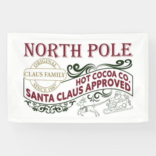 Banderoles Pôle Nord Hot Cocaca fête de Noël (Horizontal)