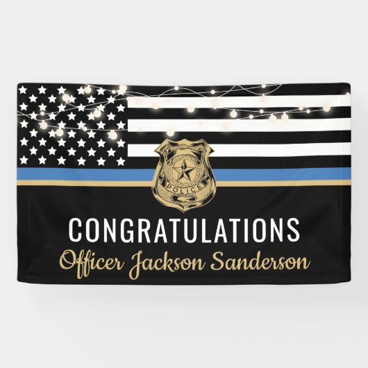 Banderoles Police Application de la loi Retraite mince Ligne  (Horizontal)