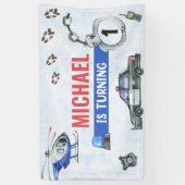 Banderoles Police Boy 1er anniversaire fête (Vertical)