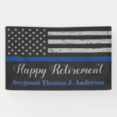 Banderoles Police Ligne Bleue Mince Police Application de la  (Horizontal)