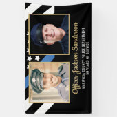 Banderoles Police Officier Parti de retraite 2 Photo (Vertical)