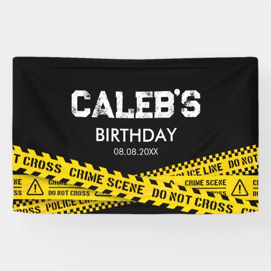 Banderoles Police Party avec Jaune Ne pas croiser les bandes (Horizontal)