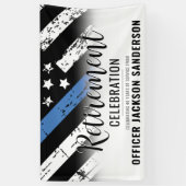 Banderoles Police Police Service de la retraite (Vertical)