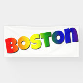 Banderoles Police Rainbow Boston (Horizontal)