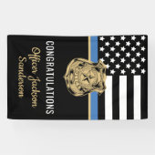 Banderoles Police Retraite Ligne bleue Application de la loi (Horizontal)