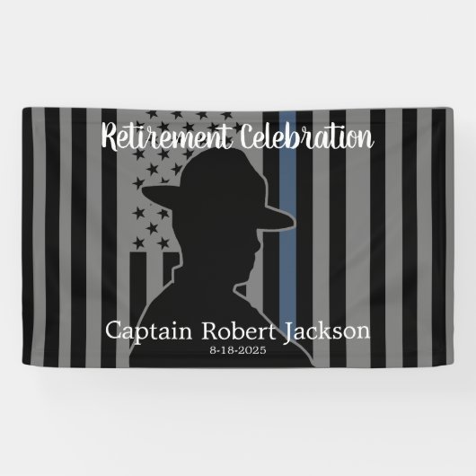 Banderoles Police Trooper Highway Patrol US Drapeau Retrait (Horizontal)