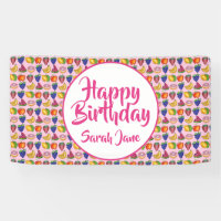 Pomme Banana Citron Lime Raisins Joyeux Anniversai